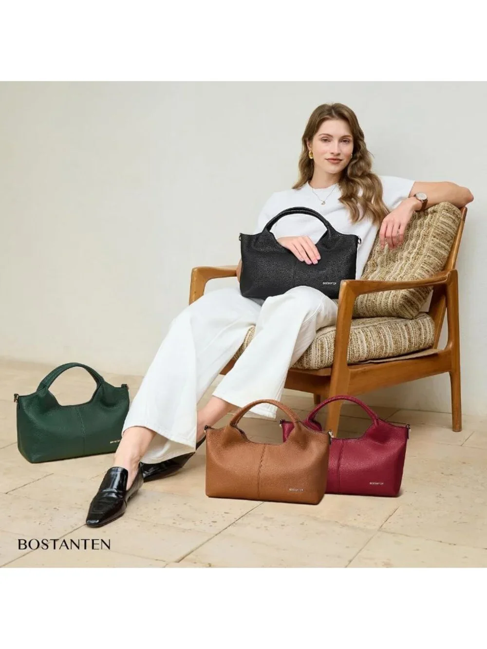 Genuine Leather Satchel Handbag for Women | Roomy, Adjustable Crossbody Strap